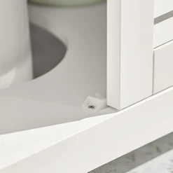 Sobuy Meuble sous-Lavabo Meuble de Salle de Bain - 2 Portes, FRG237-II-W,