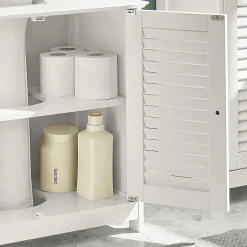Sobuy Meuble sous-Lavabo Meuble de Salle de Bain - 2 Portes, FRG237-II-W,