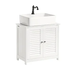 Sobuy Meuble Sous-Lavabo Meuble de Salle de Bain Vasque - 2 portes, FRG237-W,* Meuble Sous Lavabo