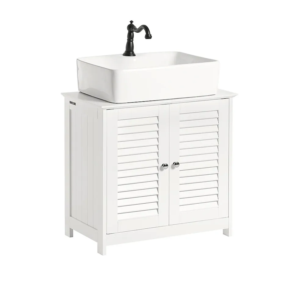 Sobuy Meuble Sous-Lavabo Meuble de Salle de Bain Vasque - 2 portes, FRG237-W,* Meuble Sous Lavabo