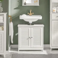 Sobuy Meuble Sous-Lavabo Meuble de Salle de Bain Vasque - 2 portes, FRG237-W,* Meuble Sous Lavabo