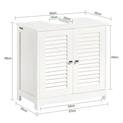 Sobuy Meuble Sous-Lavabo Meuble de Salle de Bain Vasque - 2 portes, FRG237-W,* Meuble Sous Lavabo