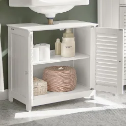 Sobuy Meuble Sous-Lavabo Meuble de Salle de Bain Vasque - 2 portes, FRG237-W,* Meuble Sous Lavabo