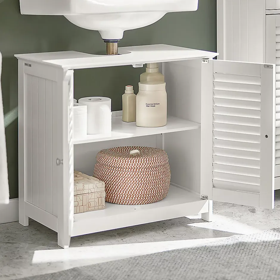 Sobuy Meuble Sous-Lavabo Meuble de Salle de Bain Vasque - 2 portes, FRG237-W,* Meuble Sous Lavabo