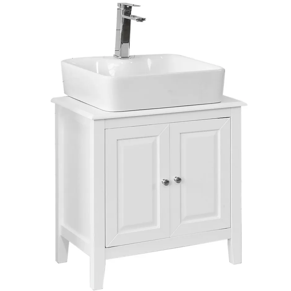Sobuy Meuble Sous-Lavabo Meuble de Salle de Bain, FRG202-W,* Meuble Sous-Vasque
