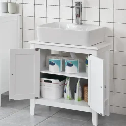 Sobuy Meuble Sous-Lavabo Meuble de Salle de Bain, FRG202-W,* Meuble Sous-Vasque