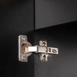 [En.Casa] Meuble sous-lavabo NEWPORT avec 2 portes 80 x 60 x 40 cm noir en.casa