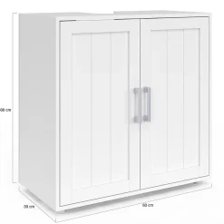 IDMarket Meuble sous-lavabo salle de bain WALDO bois blanc