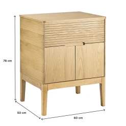 Mob-In Meuble sous-vasque 60 cm en chêne ALASKA* Meuble Vasque