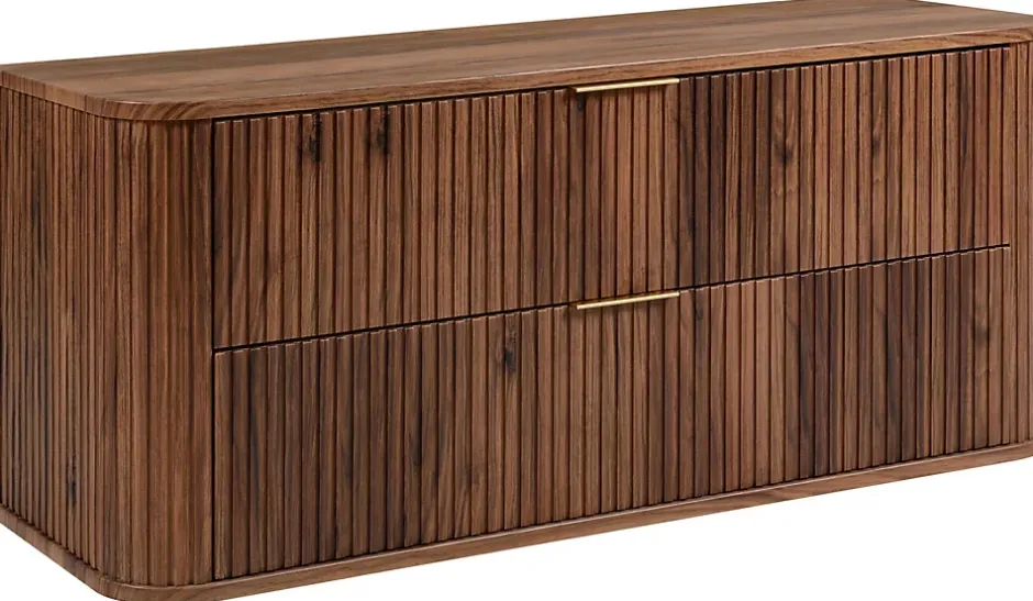 Furnidea Meuble sous-vasque à suspendre GLAMOUR coloris noyer foncé 120 cm