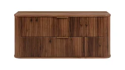 Furnidea Meuble sous-vasque à suspendre GLAMOUR coloris noyer foncé 120 cm