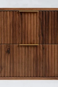 Furnidea Meuble sous-vasque à suspendre GLAMOUR coloris noyer foncé 120 cm