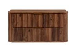 Furnidea Meuble sous-vasque à suspendre GLAMOUR coloris noyer foncé 100 cm