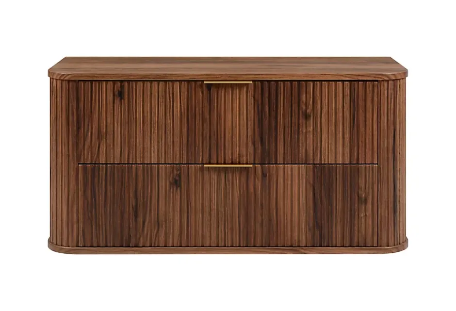 Furnidea Meuble sous-vasque à suspendre GLAMOUR coloris noyer foncé 100 cm