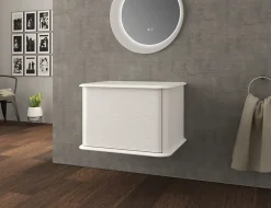 Baden Meuble sous-vasque à suspendre l.61 cm avec plan de toilette, blanc mat, Idra* Meuble Buanderie