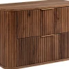 Furnidea Meuble sous-vasque à suspendre GLAMOUR coloris noyer foncé 80 cm