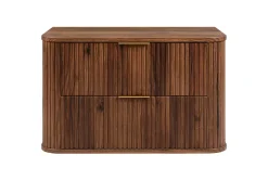 Furnidea Meuble sous-vasque à suspendre GLAMOUR coloris noyer foncé 80 cm