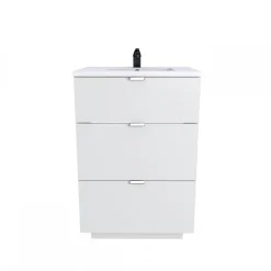 Weber Industries Meuble sous-vasque 3 tiroirs MARBELLA 60 cm + vasque / Blanc* Meuble Vasque
