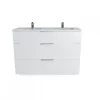 Weber Industries Meuble sous-vasque 3 tiroirs MARBELLA 120 cm + vasque / Blanc