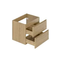 Petits-Meubles Meuble sous-vasque 140cm 2 niches plan de toilette Viggo Bois