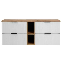 Petits-Meubles Meuble sous-vasque 140cm 2 niches Adriel Blanc