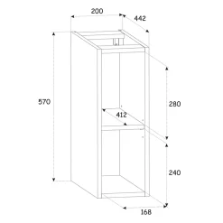 Petits-Meubles Meuble sous-vasque 140cm 2 niches Adriel Blanc