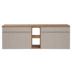 Petits-Meubles Meuble sous-vasque 140cm 2 niches Zelie Cachemire et Bois* Meuble Sous-Vasque