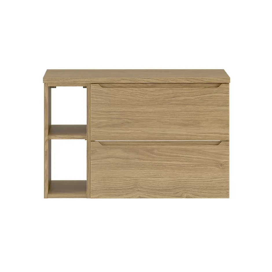 Petits-Meubles Meuble sous-vasque 80cm 2 niches plan de toilette Viggo Bois* Meuble Sous-Vasque