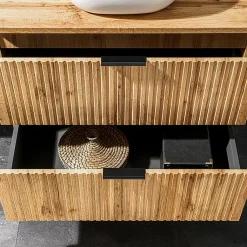 Petits-Meubles Meuble sous-vasque 140cm 2 niches Adriel Bois* Meuble Sous-Vasque