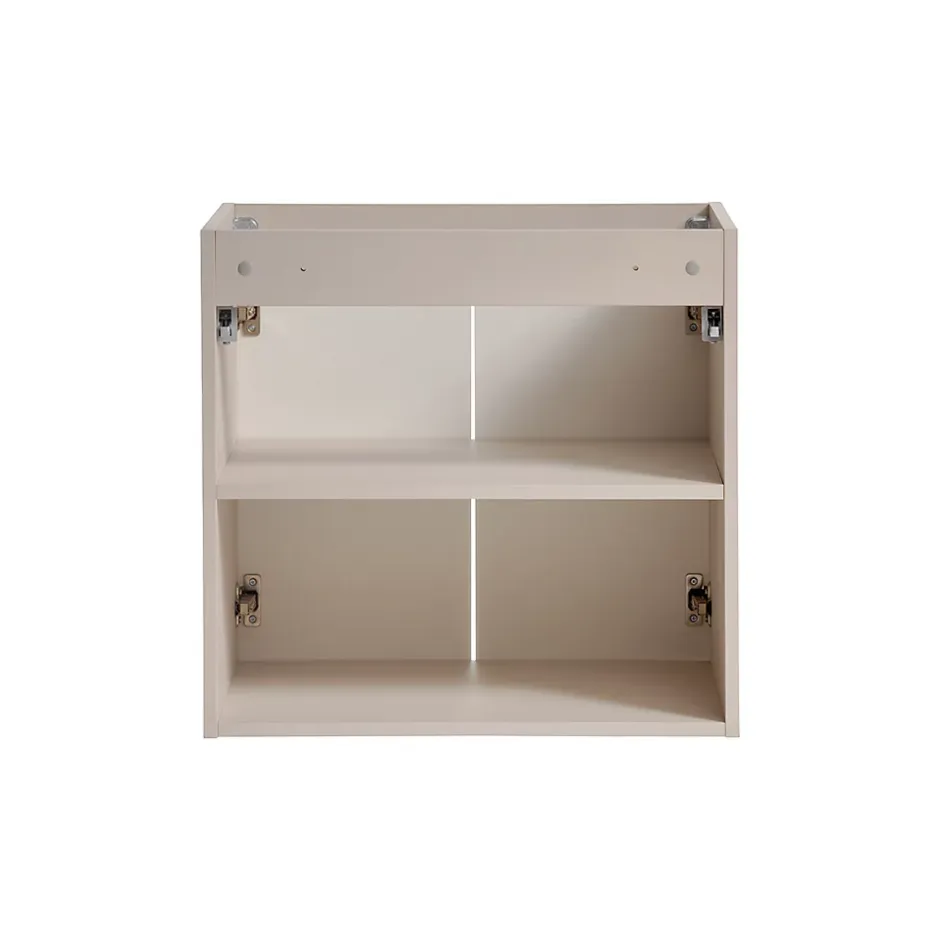 Petits-Meubles Meuble sous-vasque 160cm 4 portes panier à linge Manoa Cachemire et Bois