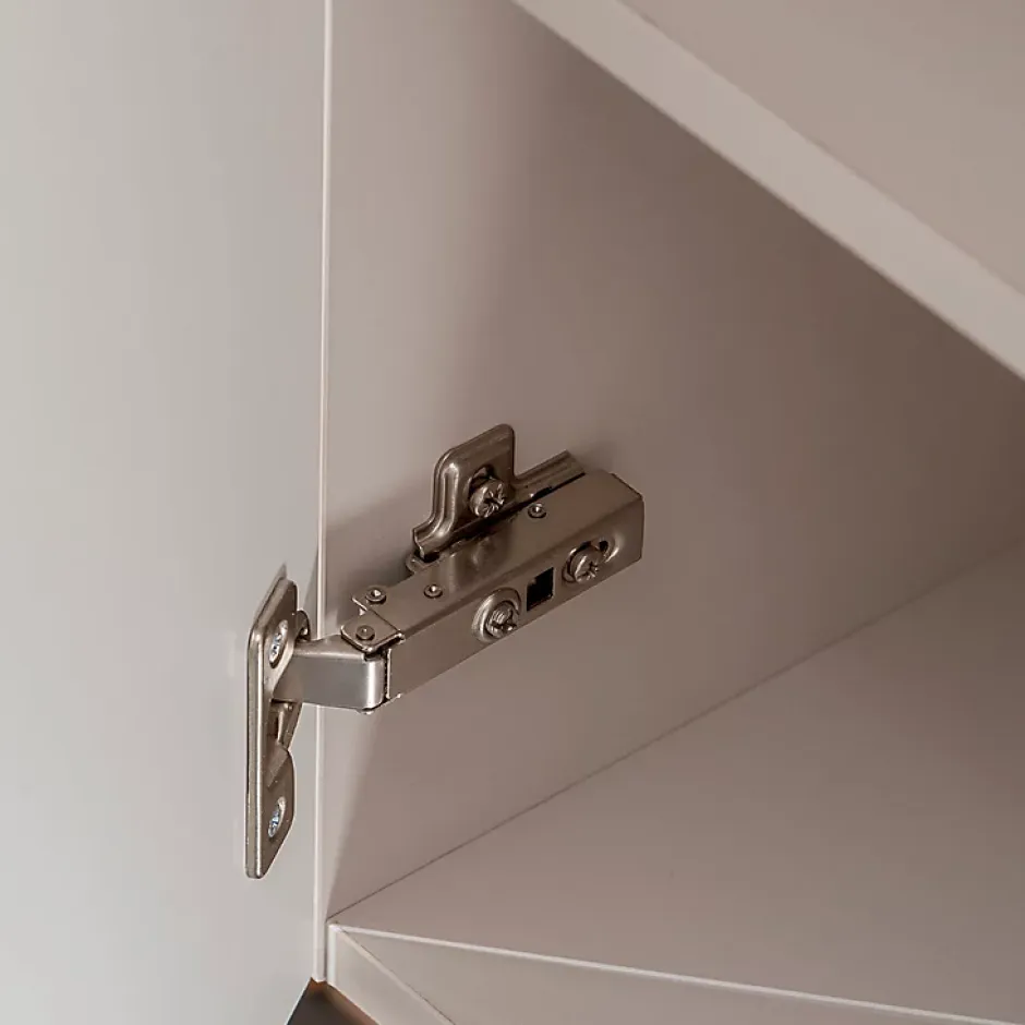 Petits-Meubles Meuble sous-vasque 160cm 4 portes panier à linge Manoa Cachemire et Bois
