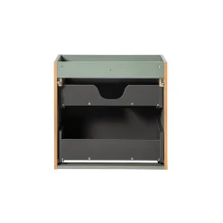 Petits-Meubles Meuble sous-vasque 140cm 4 tiroirs 2 niches Jade Vert et Bois* Meuble Sous-Vasque