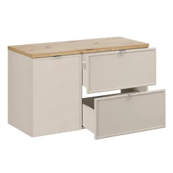 Petits-Meubles Meuble sous-vasque 100cm panier à linge Alba Cachemire