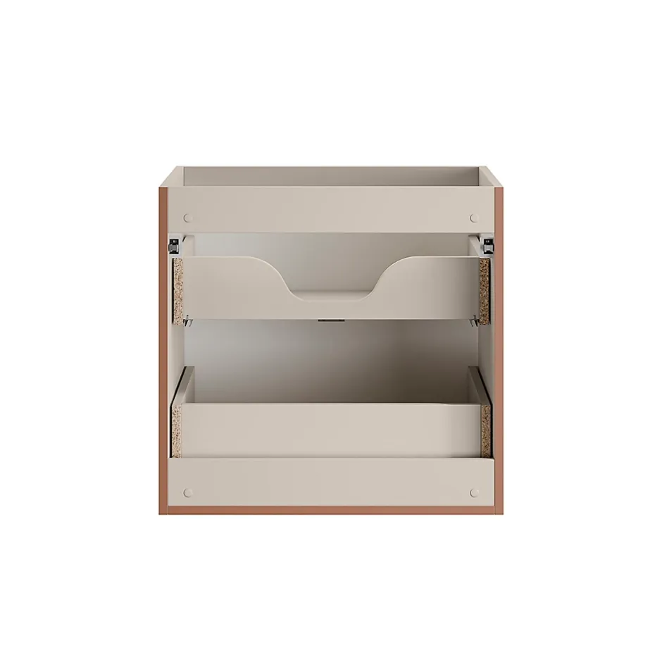 Petits-Meubles Meuble sous-vasque 100cm panier à linge Alba Cachemire