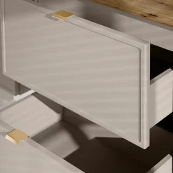 Petits-Meubles Meuble sous-vasque 120cm panier à linge Alba Cachemire