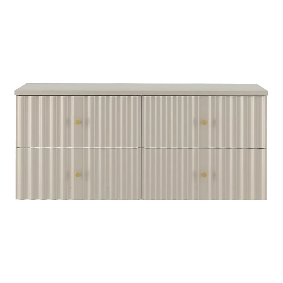 Petits-Meubles Meuble sous-vasque 120cm plan de toilette Izae Cachemire* Meuble Sous-Vasque