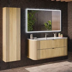 Petits-Meubles Meuble sous-vasque 120cm plan de toilette Mila Bois