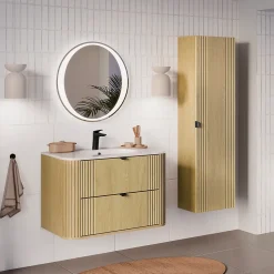 Petits-Meubles Meuble sous-vasque 80cm plan de toilette Mila Bois