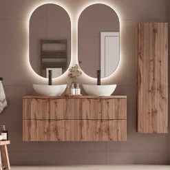 Petits-Meubles Meuble sous-vasque 120cm plan de toilette Tao Bois* Meuble Sous-Vasque