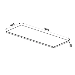 Petits-Meubles Meuble sous-vasque 120cm plan de toilette Tao Bois* Meuble Sous-Vasque