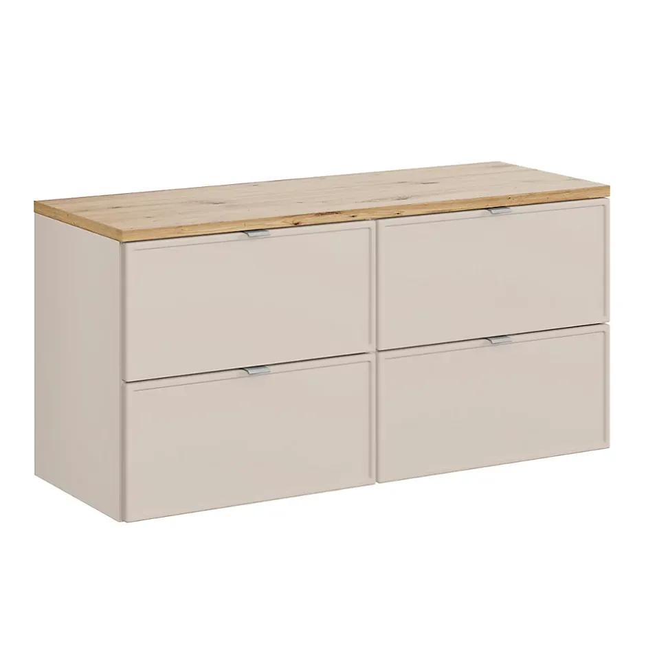 Petits-Meubles Meuble sous-vasque 120cm plan de toilette Alba Cachemire