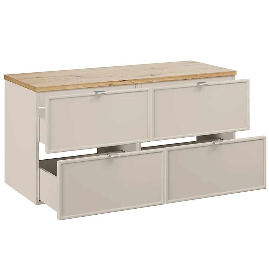 Petits-Meubles Meuble sous-vasque 120cm plan de toilette Alba Cachemire