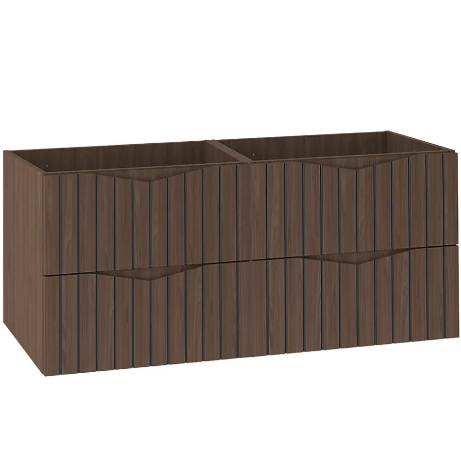 Petits-Meubles Meuble sous-vasque 120cm Siena bois et noir* Meuble Sous-Vasque
