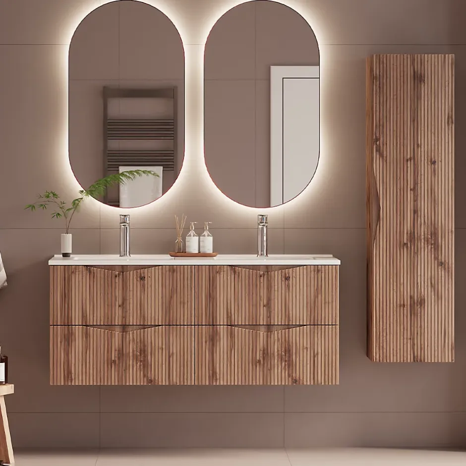 Petits-Meubles Meuble sous-vasque 120cm Tao Bois* Meuble Sous-Vasque