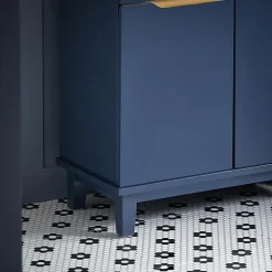 Sobuy Meuble sous-Vasque de Salle de Bainà 2 Portes, Placard de Rangement, BZR113-B,* Meuble Sous-Vasque