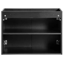 [En.Casa] Meuble sous-vasque NEWPORT avec lavabo 80 x 71 x 40 cm noir / effet chêne en.casa* Meuble Vasque
