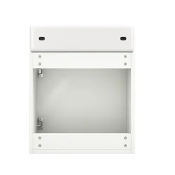 Okwish Meuble Sous-Vasque Suspendu avec Vasque - Meuble Salle de Bain Compact, MDF, 46x26x56 cm - Blanc