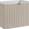 Furnidea Meuble sous-vasque suspendu HARMO 60 cm Façade rainuré cachemire semi-mat* Meuble Sous Lavabo