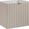 Furnidea Meuble sous-vasque suspendu HARMO 50 cm Façade rainuré cachemire semi-mat