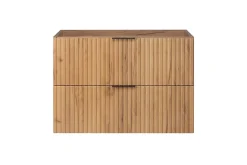 Furnidea Meuble suspendu sous lavabo FLOW chêne 80 cm* Meuble Sous Lavabo